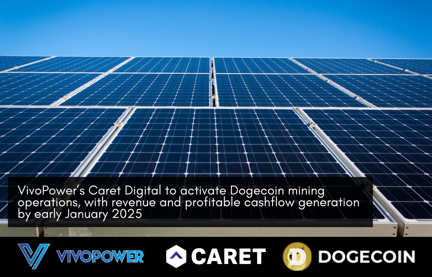 VivoPower Social Media Caret Digital DOGE Coin PR 2